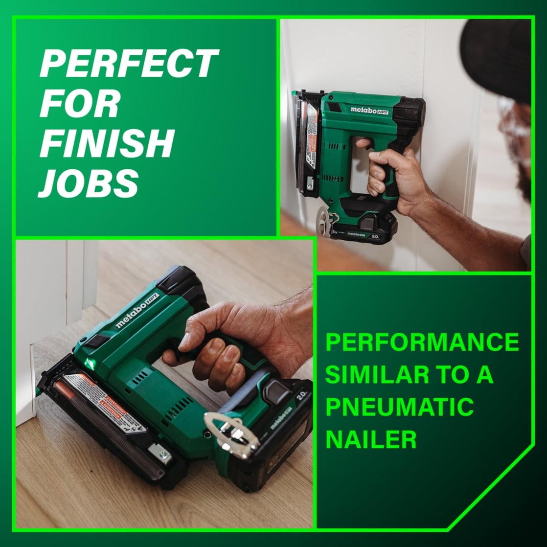 Metabo HPT 18V Cordless Pin Nailer Kit, 23-Ga, NP1835DA