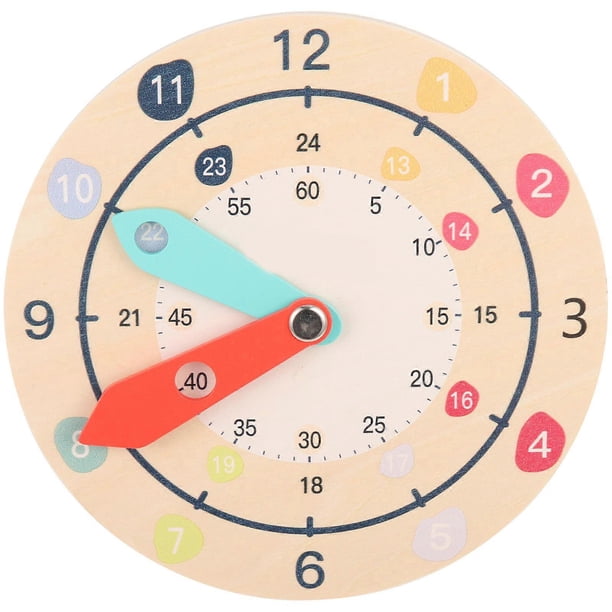 Time Learning Children Clock Toy Educational Toy For Kids 14.90X14.90X1.20CM Multi Function 1Pack