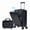 Black, variant on 20" Hardside Carry On Luggage with 14" Cosmetic Case, Front Compartment Rolling Suitcase, 360° Spinner Wheels, Telescopic Handle, Lightweight & Stylish Travel Gift, Red