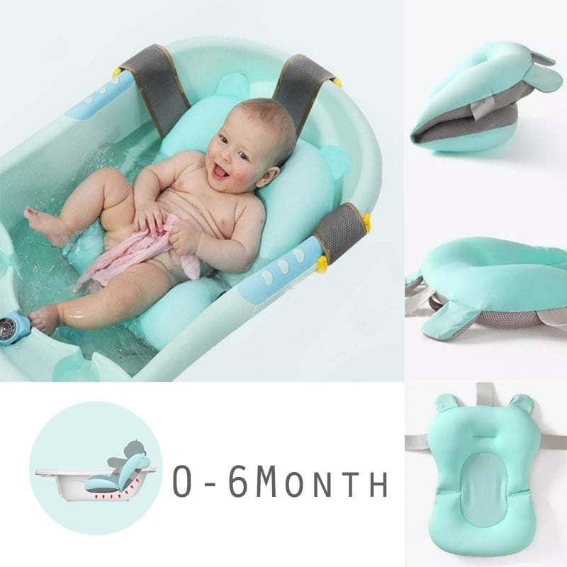 Newborn Baby Foldable Bath Tub Pad Infant Safety Shower Antiskid Cushion Net Mat 