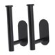 thumbnail image 2 of 2 soportes para cortinas, multiusos, para armario, resistentes al óxido, para papel higiénico. Negro, 2 of 9