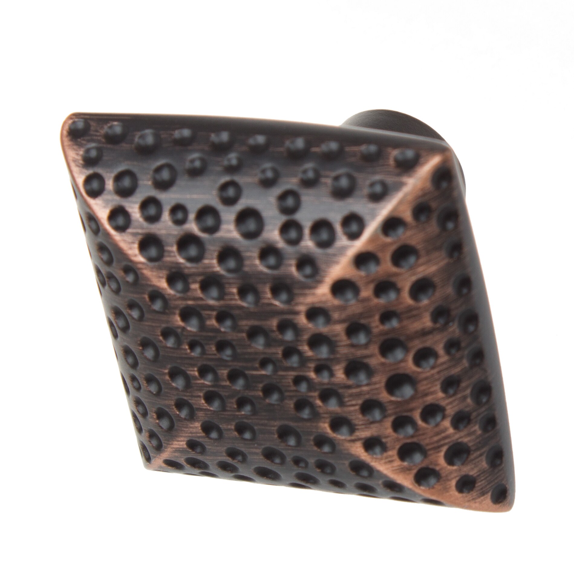 GlideRite 1-1/4 in. Dotted Hammered Transitional Square Cabinet Knobs, Oil Rubbed Bronze, Pack of 10 - image 4 of 5