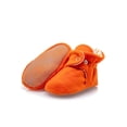 thumbnail image 2 of Anti-Slip Sole, Fleece Baby Booties, Newborn Home Booties, Sweat Proof Organic Cotton Lining, Orange, 2 of 5