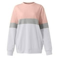 thumbnail image 7 of Taqqpue Women's Plus Size Color Block Long Sleeve Tunics Tops Oversized Sweatshirts Casual Crew Neck Shirts Loose Fit Pullover Blouses, 7 of 7