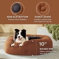 thumbnail image 4 of Cama para mascotas Bedsure Donut, grande, 91 cm, piel sintética esponjosa, 4 of 8
