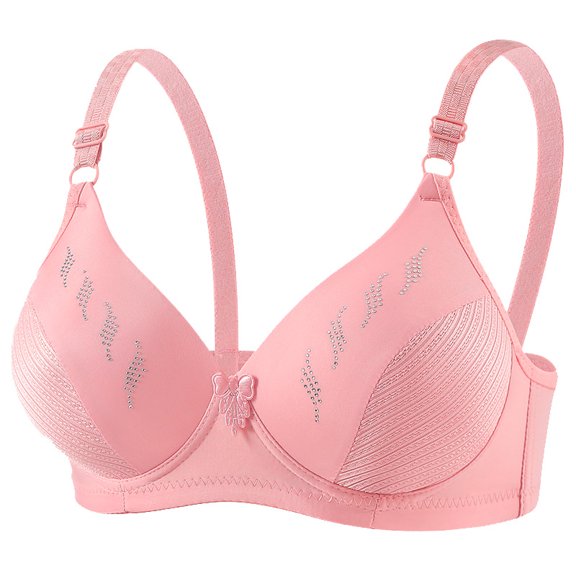 Ohufall Womens Bra Adjustable Strap Deep V Push Up Bra Wirefree Comfort Support Daily Underwear