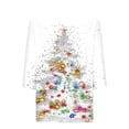 thumbnail image 5 of asdoklhq Christmas Sweatshirts for Women Ladies' Christmas Fashion Casual Printed V-neck Quarter Sleeve Top White XL, 5 of 5