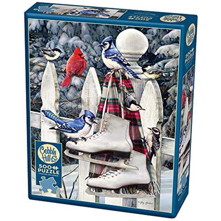 Cobblehill Birds On A Wire 500 Piece Puzzle - Family Puzzle With Linen Finish, Made In USA