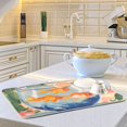 thumbnail image 6 of Yayeee Dish Drying Mat for Kitchen Counter 16"x18" Microfiber Absorbent Pad, Blue Goldfish Bowl, 6 of 7