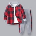 thumbnail image 2 of Wamejoo Baby Boy Clothes Fall Winter Outfit Long Sleeved Plaid Top Pant Two Piece Sets Boys Clothes, 2 of 7