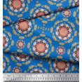 thumbnail image 2 of Soimoi Georgette Viscose Fabric Floral Mandala Decor Fabric Printed Yard 42 Inch Wide, 2 of 3