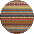 thumbnail image 2 of Addison Rugs Mayfield Premium Machine Washable Transitional Stripes Paprika Round Rug, 8' x 8', 2 of 6