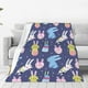 thumbnail image 1 of Fotbe Cartoon Rabbit Manta de Franela Acolchonada con Estampado, Súper Suave y Esponjosa, Extra Grande para Sofá, Cama, Uso Todo el Año-40"x30", 1 of 7