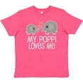 thumbnail image 3 of Inktastic My Poppi Grandpa Loves Me Youth T-Shirt, 3 of 5