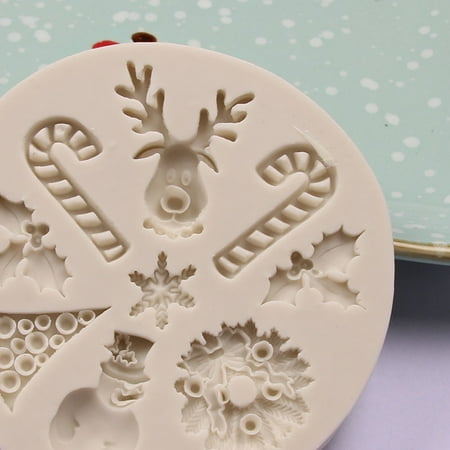 

Zhaox Must-Have Silicone Christmas Tree Santa Claus Elk Sled Stick Mold Chocolate Cake Moulds