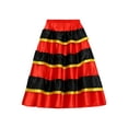 thumbnail image 2 of Sholeno Kids Girls Spanish Flamenco Bull Dance Skirt Belly Dance Costume Red Black Color Block Tiered Red 161-165, 2 of 7