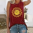 thumbnail image 2 of Pompotops Femmes O-Cou Imprimé Décontracté Ample Tops Pull Sans Manches T-shirt, 2 of 5