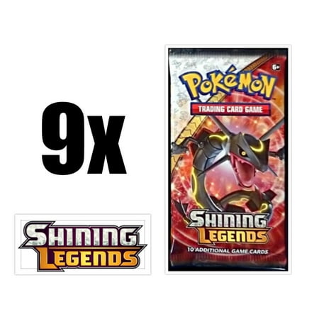 Pokemon TCG - Shining Legends Booster Packs - Nine (9) Count Booster Pack Lot. Pokemon Trading Card Game Sun & Moon Shining