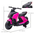 thumbnail image 3 of Aosom Kids Motorcycle, 6V Battery Powered Motorbike with Training Wheels, 3 of 9