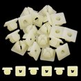 thumbnail image 2 of Unique Bargains 20 Pcs Beige Plastic Square Rivet Retainer Door Trim Clips for 11 x 11mm Hole, 2 of 2