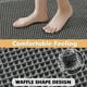 thumbnail image 5 of Juego de alfombras de baño MIULEE Waffle, antideslizantes, lavables, color gris oscuro, 5 of 6