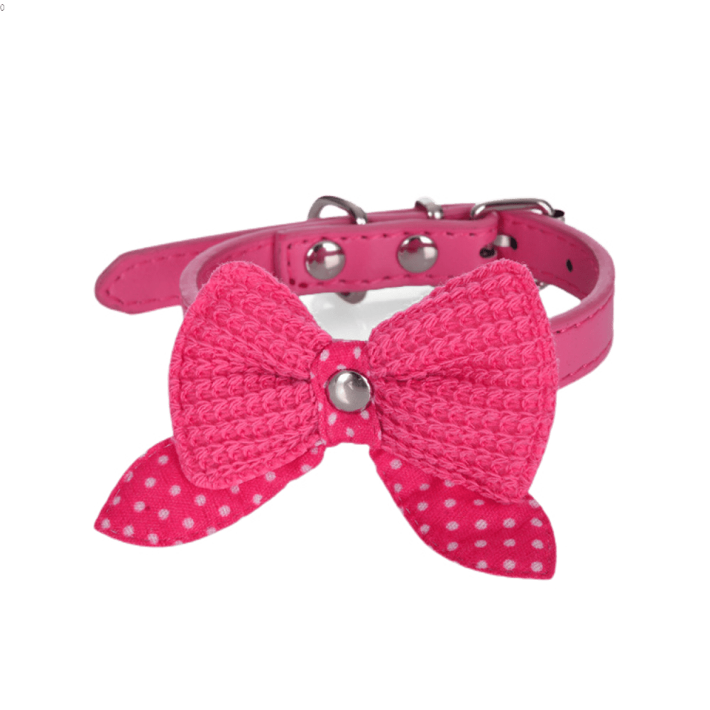 Girl Puppy Collars Pink Dog Collar Rhinestones Dog Cat Collar Bling Diamond with Rhinestone Crown Flowers Bowtie Bone Decoration for Girl Dogs Cats Collar Accessories XS Walmart