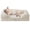 Beige-24.0"L x 18.0"W x 6.0"Th, variant on Dog Bed For Small Dogs  Waterproof Memory Foam Pet Beds With Sides Non-slip Bottom And Egg-crate Medium Couch Washable Removable Cover Dark Grey