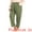 Army Green, variant on DARING DIVA Women's Plus Elastic High Waisted Long Straight Pants 1X Navy Blue