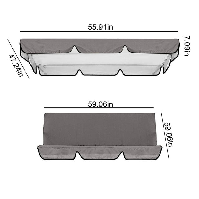 Housse de Remplacement pour Siège de Jardin Double Extérieur Hamac de Patio