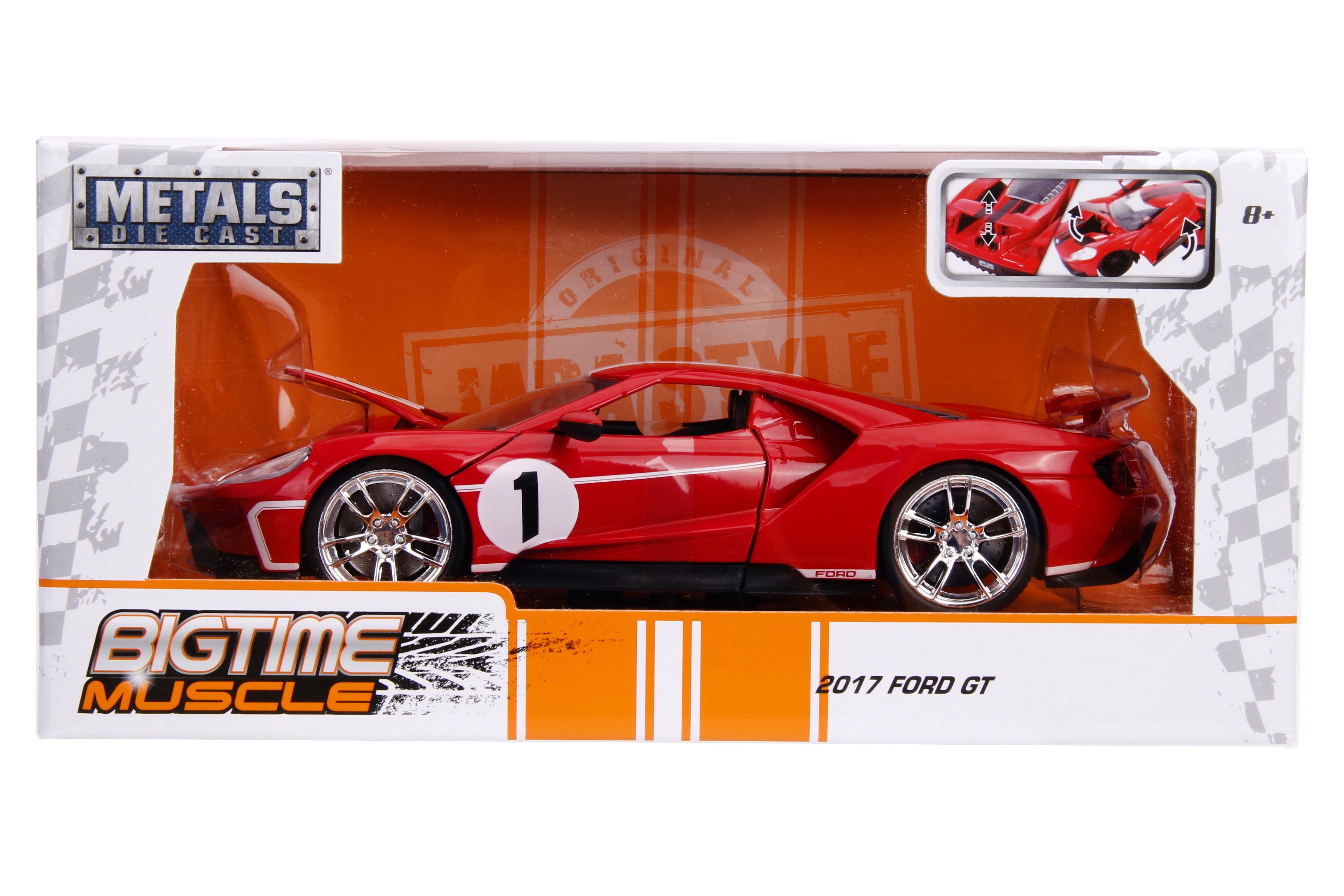 Big Time Muscle Ford 1:24 Scale '17 Ford GT Toy Car Play Vehicle(Selections May Vary)