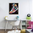 thumbnail image 3 of Stupell Industries Eclectic Graffiti Sneaker on Black Brown Floating Frame Canvas Art, 17 x 21, by Creative Studio, 3 of 8