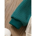 thumbnail image 5 of Bagilaanoe Toddler Baby Girl Boy Knitted Sweater Long Sleeve Contrast Color Pullover 6M 12M 18M 24M 3T 4T Kids Warm Jumpers Tops Fall Loose Knitwear, 5 of 8