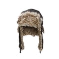 thumbnail image 1 of Poly-Wool Fur Trimmed Soft Warm Trooper Hat - Black, 1 of 2