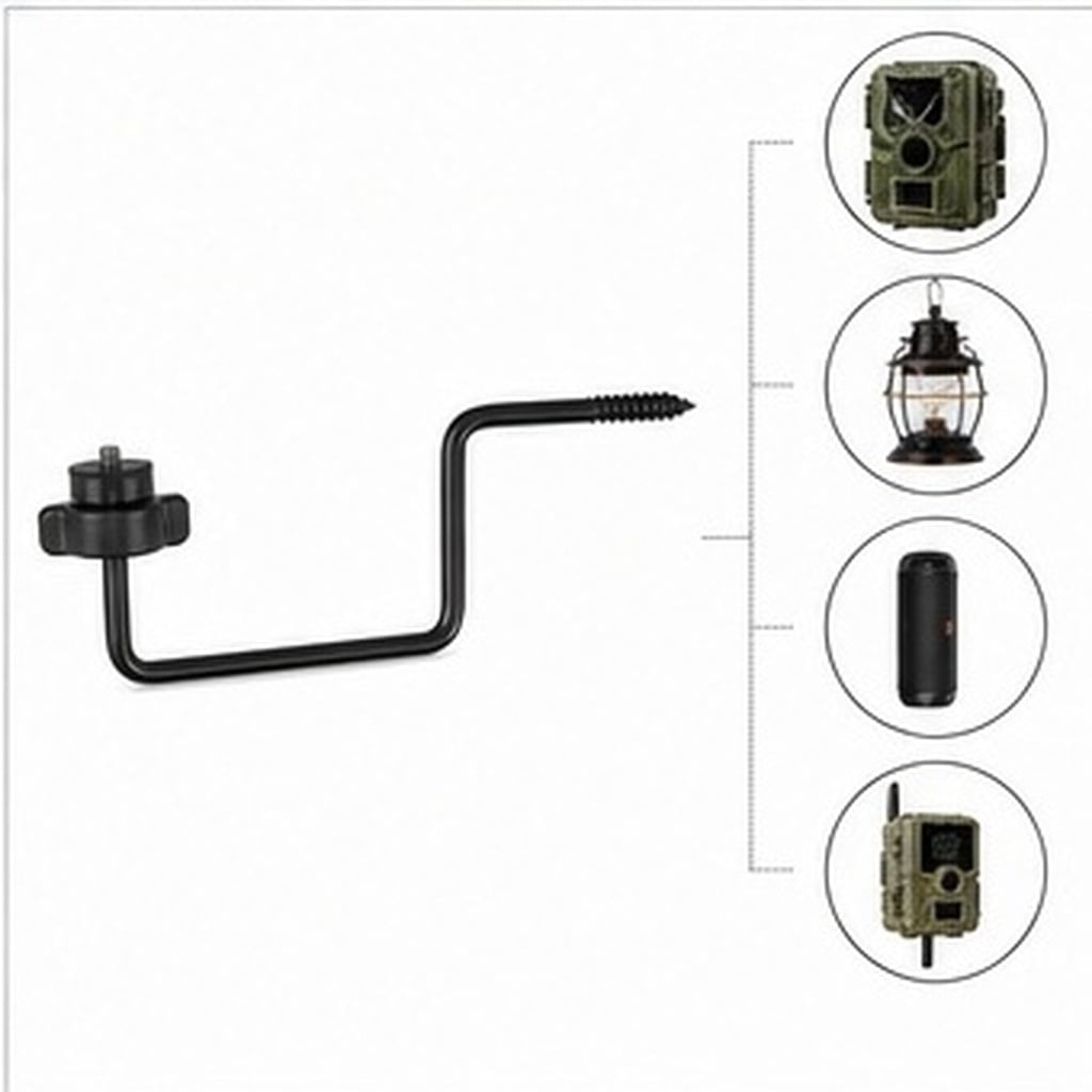 FOMIYES Outdoor Heavy Duty Iron Bracket Hook for Tree Stand Adjustable Use with Cameras and Lighting