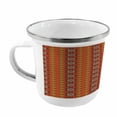 thumbnail image 2 of Orange Steel Camping Mug, Indigenous Cultural Motif Pattern Traditional Borders, Printed Thermal Cup for Camping and Outdoor Activities, by Ambesonne, 2 of 2