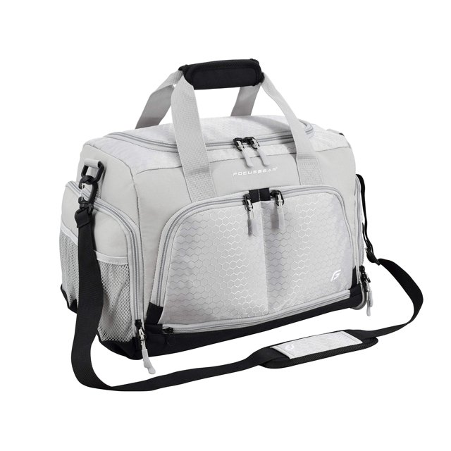 Bolsa de lona FocusGear Ultimate Gym Bag 2.0 plateada mediana