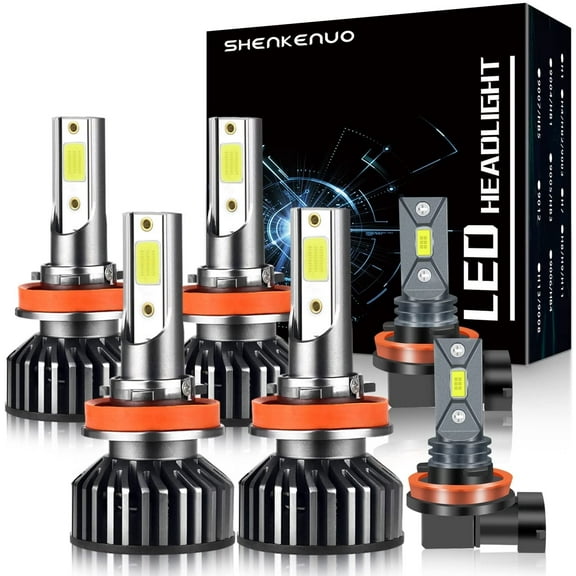 For NISSAN ALTIMA 2007-2018 H9 H11 LED High/Low Beam Headlights, H11 LED Fog Light Bulbs,6pcs