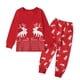 thumbnail image 3 of Conjunto de ropa con estampado de alce navideño para niños y niñas, pijamas de manga larga, camiseta y pantalones, 2 piezas, para el hogar, 3 of 4