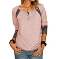 thumbnail image 2 of tklpehg Long Sleeve Shirts for Women Trendy Fall Tops Casual Round Neck Long Sleeve Blouses Basic Tops for Womens Comfy Loose Fit Pullover Tops Classic Solid Colors Pink XXL, 2 of 5