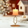 thumbnail image 4 of JeashCHAT Iron Metal Candle Holder for Pillar Candles, Candle Tray Stand Valentine's Day Anniversary Wedding Christmas Decorations Indoor, Holiday Party Dining Table Centerpiece Mantel Decor, 4 of 6