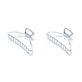 thumbnail image 2 of maskred Pinces à Griffes Mode Grand Style Simple Pratique Style Simple Robuste Accessoires Exquis Barrettes pour Femmes Argent/arc 2Ensemble, 2 of 6