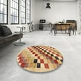 thumbnail image 4 of Ahgly Company Machine Washable Indoor Rectangle Abstract Chrome Gold Yellow Area Rugs, 4' x 6', 4 of 7