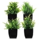 thumbnail image 2 of 4pcs Fake Plants in Black Pot Mini Artificial Eucalyptus Potted Plant Small Faux Grass Greenery Potted Plants for Indoor Home Office Farmhouse Bathroo, 2 of 4