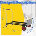 thumbnail image 5 of HOHYN 2 in 1 Convertible Hand Truck and Dolly, 800LBS – Heavy-Duty Moving Dolly Cart with 10" Flat Free Rubber Wheels & Handle, 5 of 8