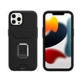 thumbnail image 3 of Xpm Case for Apple iPhone 13 Pro Max (6.7") Credit Card Holder Slot with Stand Kickstand Ring Hybrid Armor TPU Military Grade Cover for iPhone 13 Pro Max - Black, 3 of 10
