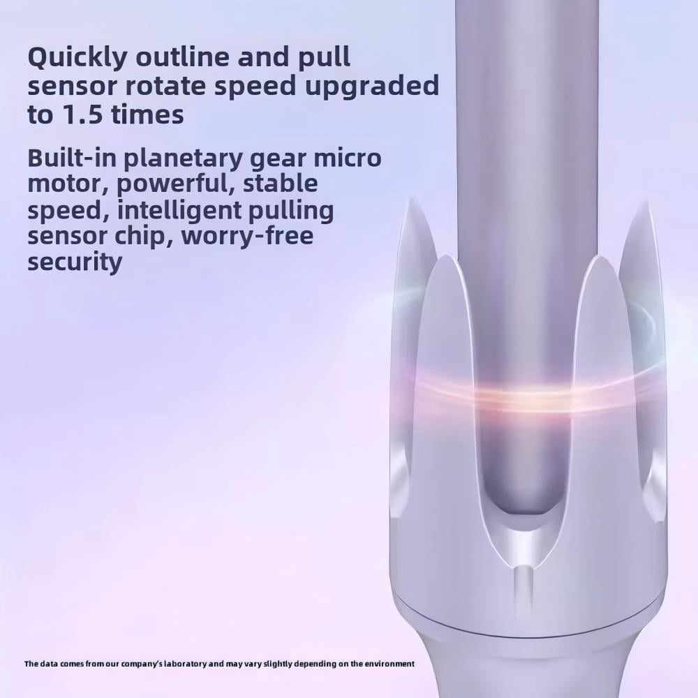 Automatic Curling Iron, Negative Ion Hair Curling Wands with 3 Temperature & Automatic Shut-Off & 30s Fast Heating, Portable Anti-Tangle Rotating Curling Iron for Hair Styling for Home Travel (US)