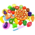 thumbnail image 2 of DPTALR Kids Pretend Role Play Kitchen Fruit Vegetable Food Toy Cutting Set Gift, 2 of 9