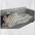 thumbnail image 5 of Botanical Soft Flannel Fleece Blanket, Forest Herbs Cereal Corps Wheat Branch Rye Barley Nature Plant Foliage, Cozy Plush for Indoor and Outdoor Use, 50" x 60", Off White Multicolor, by Ambesonne, 5 of 5