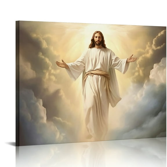 Jesus wall art decor Christian wall art, Jesus Canvas Wall Art Print ,Jesus Decorations Religious Christian Gifts for Church Prayer Room Living Room Home Decor Gift Wooden Framed
