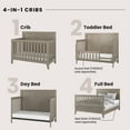 thumbnail image 4 of Child Craft Kieran Crib, Dresser & Chest Nursery Set, 4-in-1 Convertible Crib, Crescent Gray, 3-Piece, 4 of 8